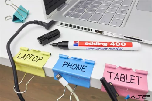 Alkoholos marker, 1 mm, EDDING "400", fekete