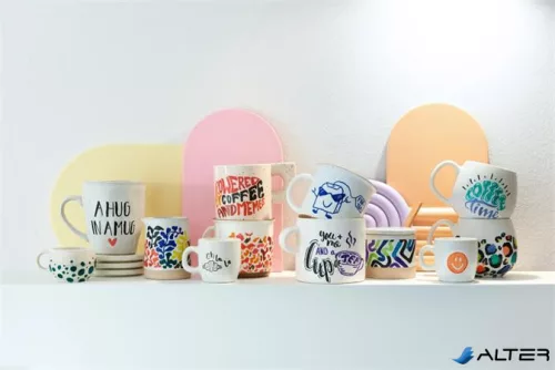 Ecsetirón készlet, porcelánra, EDDING "4200 Warm color", 6 különböző szín