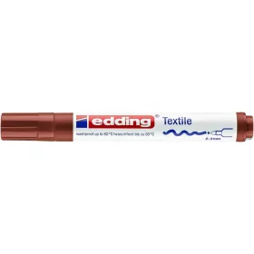 Textilmarker, 2-3 mm, kúpos, EDDING "4500", barna