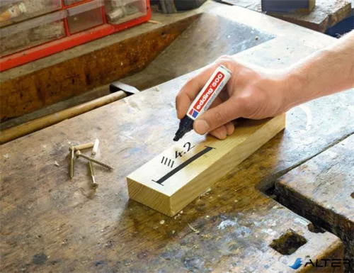 Alkoholos marker, 2-7 mm, vágott, EDDING "500", fekete