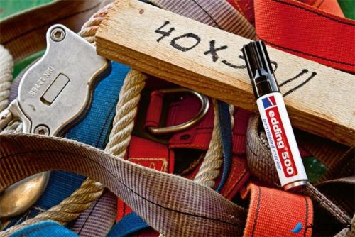 Alkoholos marker, 2-7 mm, vágott, EDDING "500", fekete