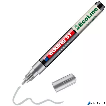 Lakkmarker, 1-2 mm, EDDING "51", ezüst