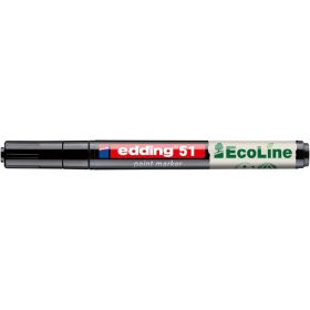 Lakkmarker, 1-2 mm, EDDING "51", fekete
