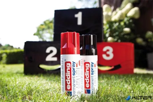 Akrilfesték spray, 200 ml, EDDING '5200', fényes fekete
