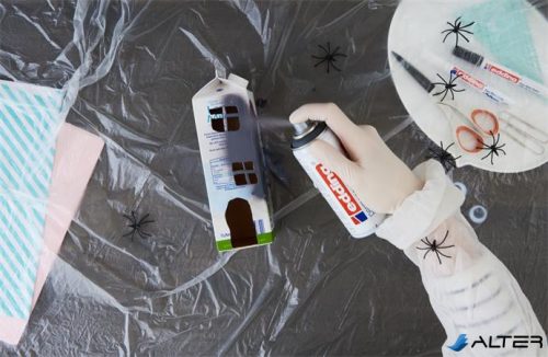 Akrilfesték spray, 200 ml, EDDING '5200', fényes fekete