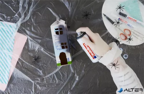 Akrilfesték spray, 200 ml, EDDING '5200', fényes fekete