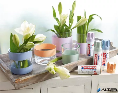 Akrilfesték spray, 200 ml, EDDING "5200", fényes fehér