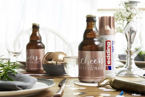 Akrilfesték spray, 200 ml, EDDING "5200", matt arany