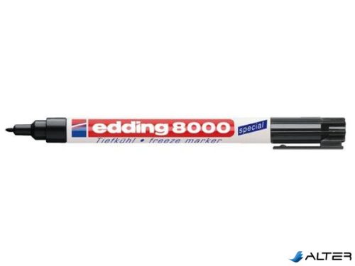 Alkoholos marker, 1 mm, kúpos, EDDING "8000 Freeze", fekete