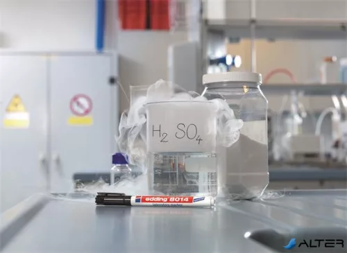 Laboratóriumi marker, 1 mm, kúpos, EDDING '8014', fekete