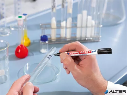 Laboratóriumi marker, 0,75 mm, kúpos, EDDING "8015", fekete
