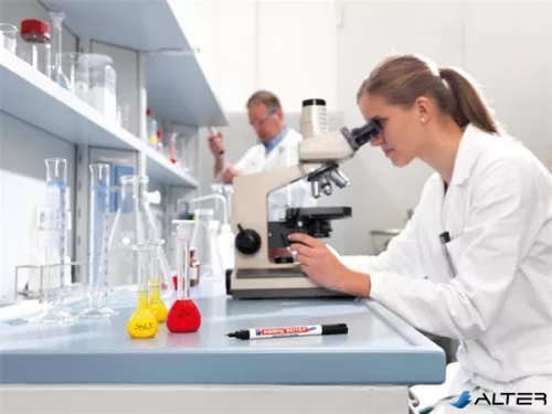 Laboratóriumi marker, 0,75 mm, kúpos, EDDING '8015', fekete