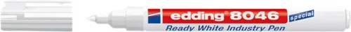Alkoholos marker, 1-3 mm, kúpos, ipari, EDDING "8046", fehér