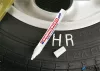 Gumijelölő marker, 2-4 mm, kúpos, EDDING "8050", fehér