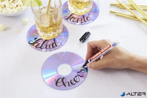 Alkoholos marker, CD/DVD, 0,5-1 mm, EDDING "8400", fekete