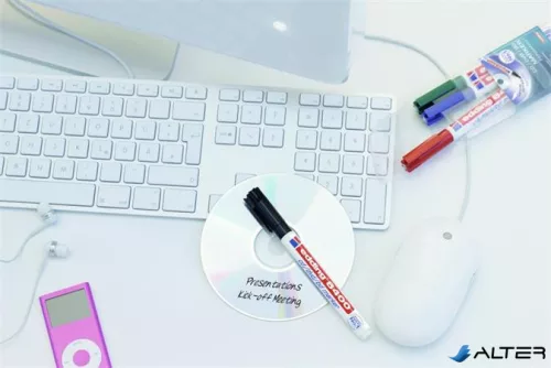 Alkoholos marker, CD/DVD, 0,5-1 mm, EDDING "8400", fekete