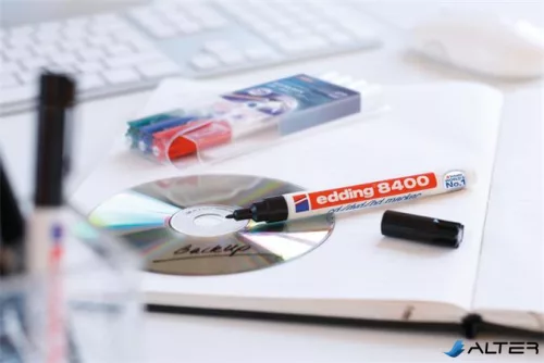 Alkoholos marker, CD/DVD, 0,5-1 mm, EDDING "8400", kék