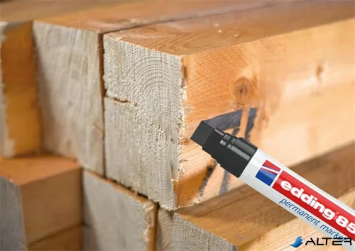 Alkoholos marker, 5-16 mm, vágott, EDDING '850', fekete