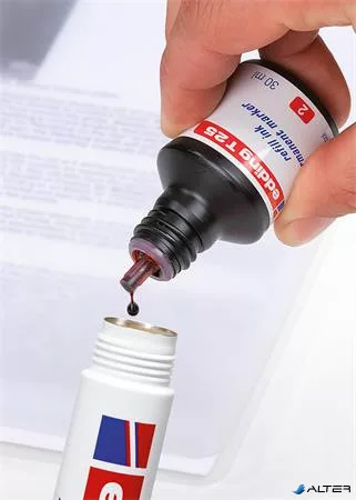 Alkoholos marker, 5-16 mm, vágott, EDDING '850', fekete