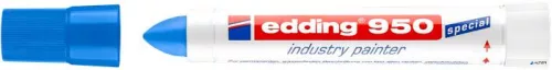 Jelölő marker, 10 mm, kúpos, EDDING "950", kék