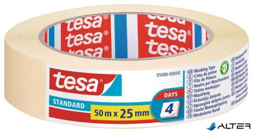 Festő- és mázolószalag, 25 mm x 50 m, TESA "Standard 5086"