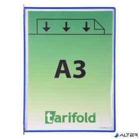 Bemutatótábla, A3, acélkeretes, álló, DJOIS, kék