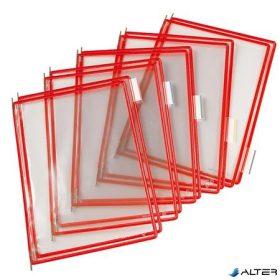 Bemutatótábla, A4, acélkeretes, DJOIS, piros