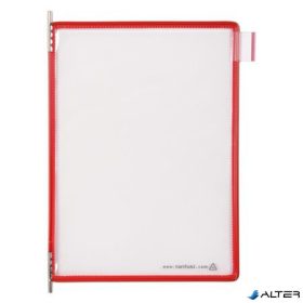 Bemutatótábla A5, álló, felül nyitott, DJOIS, piros