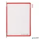 Bemutatótábla A5, álló, felül nyitott, DJOIS, piros