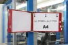 Bemutatótábla A4, fekvő, felül nyitott, DJOIS, piros