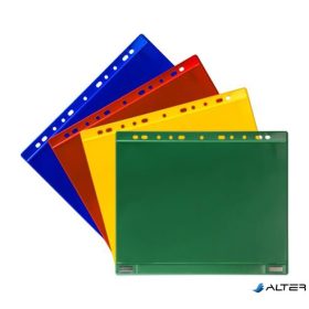   Lefűzhető tasak, mágneses, kétoldalas, fekvő, A4, DJOIS, piros