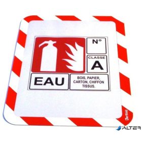   Infokeret, öntapadós háttal, A4, DJOIS 'Magneto Safety', piros-fehér