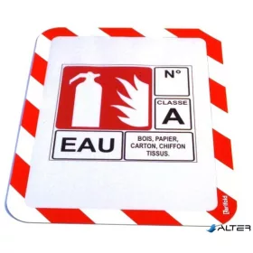   Infokeret, öntapadós háttal, A4, DJOIS "Magneto Safety", piros-fehér