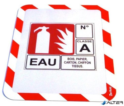 Infokeret, öntapadós háttal, A4, DJOIS "Magneto Safety", piros-fehér