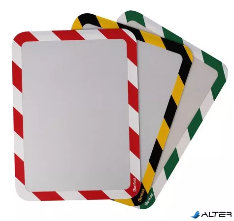 Infokeret, öntapadós háttal, A4, DJOIS "Magneto Safety", piros-fehér
