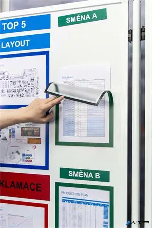 Bemutató keret, mágneses, A3, DJOIS 'Magneto PRO', kék