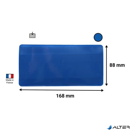 Logisztikai zseb, mágneses, 160×80 mm, PVC, DJOIS, kék