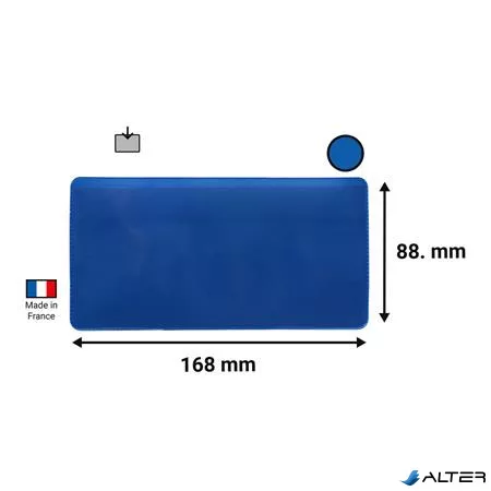 Logisztikai zseb, öntapadó, 160×80 mm, PVC, DJOIS, kék