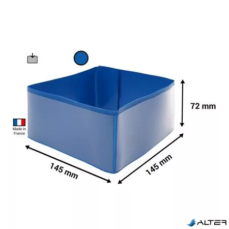 Raklap aljzati pánt, középső, 72×145×145 mm, PVC, DJOIS, kék
