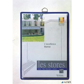   Prospektustartó fém tartófüllel, függő, A4, álló, DJOIS, kék