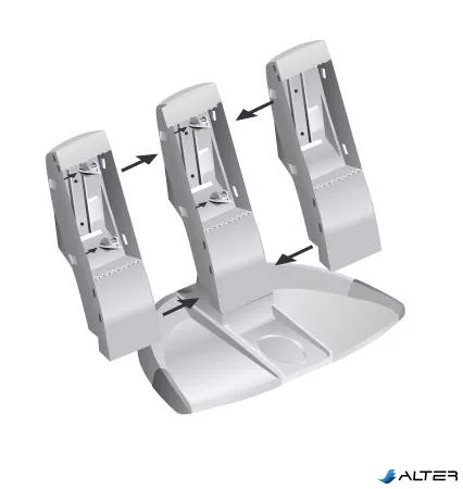 Bemutatótábla tartó bővítő készlet, asztali, A4, 10 férőhelyes, DJOIS "T-office", kék