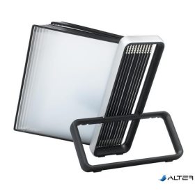   Bemutatótábla tartó, asztali, A4, 10 db bemutatótáblával, DJOIS "Veo", ezüst-fekete