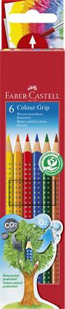 Színes ceruza készlet, háromszögletű, FABER-CASTELL 'Grip 2001', 6 különböző szín