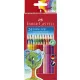 Színes ceruza készlet, háromszögletű, FABER-CASTELL 'Grip 2001', 24 különböző szín