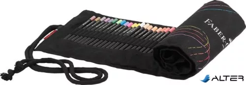 Színesceruza készlet, háromszögletű, FABER-CASTELL "Black Edition", 72 különböző szín