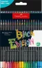 Színes ceruza készlet, háromszögletű, FABER-CASTELL 'Black Edition',  36 különböző szín