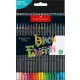 Színes ceruza készlet, háromszögletű, FABER-CASTELL 'Black Edition',  36 különböző szín
