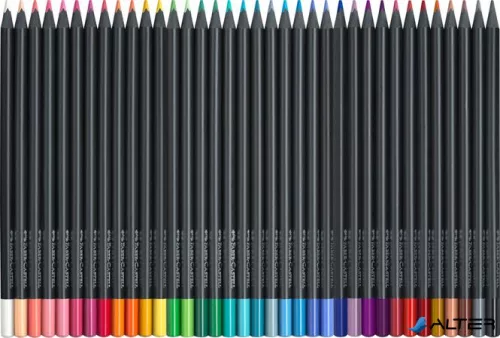 Színes ceruza készlet, háromszögletű, FABER-CASTELL 'Black Edition',  36 különböző szín