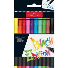   Ecsetirón készlet, FABER-CASTELL 'Black Edition' 10 különböző szín