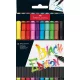 Ecsetirón készlet, FABER-CASTELL 'Black Edition' 10 különböző szín